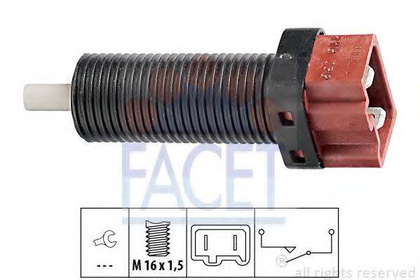 FACET 71116 Выключатель фонаря сигнала торможения; Выключатель, привод сцепления (Tempomat)