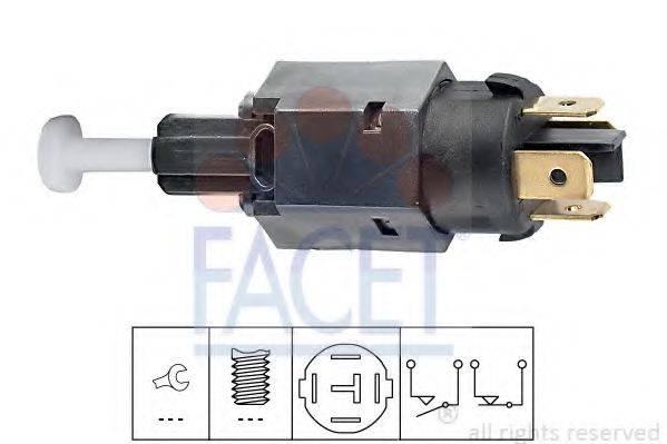 FACET 71065 Выключатель фонаря сигнала торможения; Выключатель, привод сцепления (Tempomat)