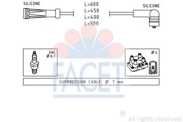 FACET 49447 Комплект проводов зажигания
