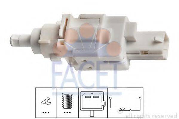 FACET 71179 Выключатель фонаря сигнала торможения; Выключатель, привод сцепления (Tempomat)