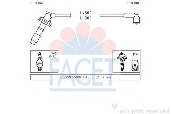 FACET 47059 Комплект проводов зажигания