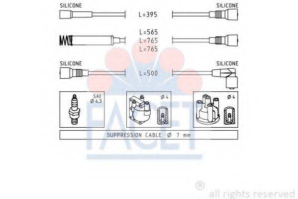 FACET 48531 Комплект проводов зажигания