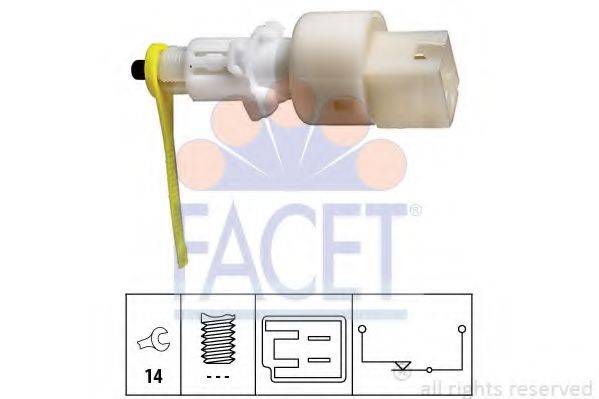 FACET 71153 Выключатель фонаря сигнала торможения; Выключатель, привод сцепления (Tempomat)