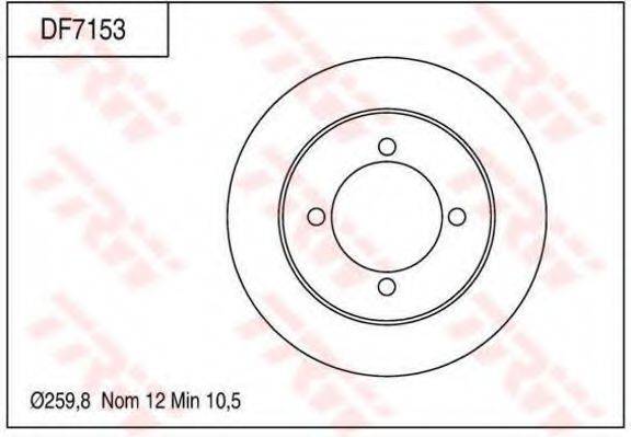 TRW DF7153 Тормозной диск