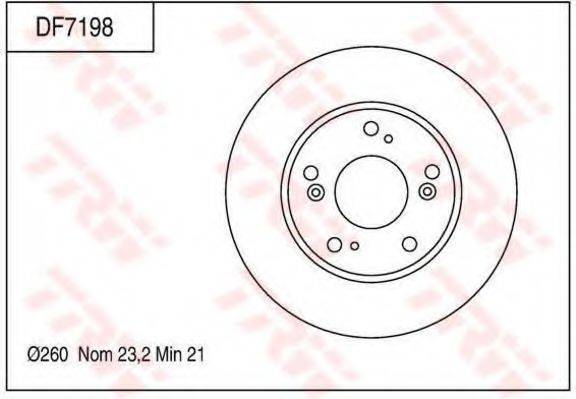 Тормозной диск TRW DF7198