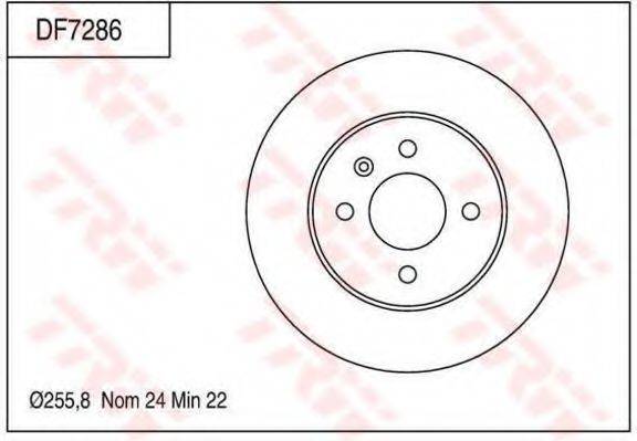 Тормозной диск TRW DF7286