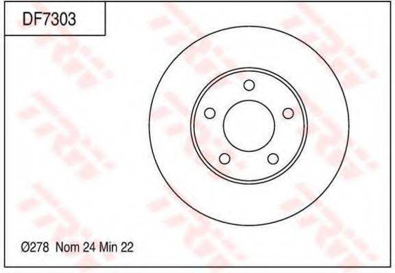 Тормозной диск TRW DF7303