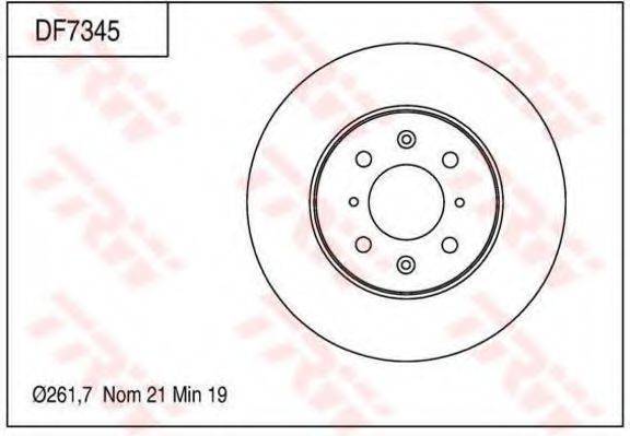 Тормозной диск TRW DF7345