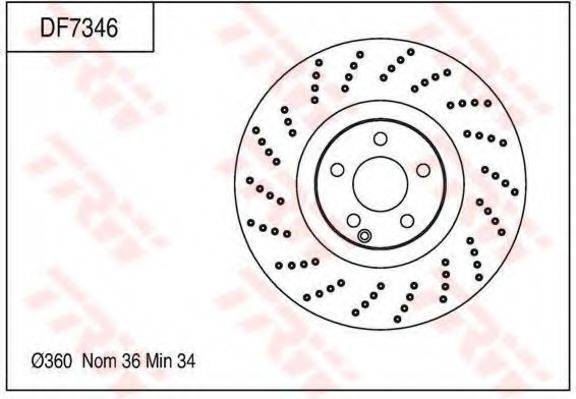 TRW DF7346 Тормозной диск