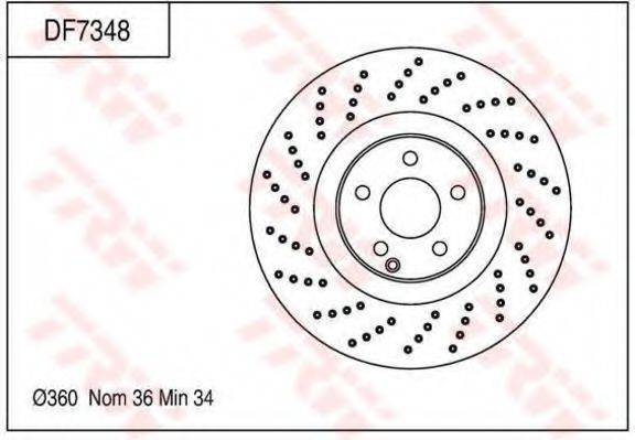 TRW DF7348 Тормозной диск