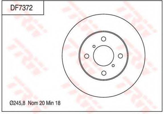 TRW DF7372 Тормозной диск