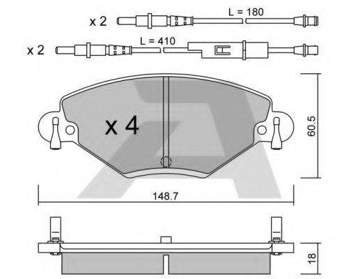 Комплект тормозных колодок, дисковый тормоз AISIN BPCI-1007