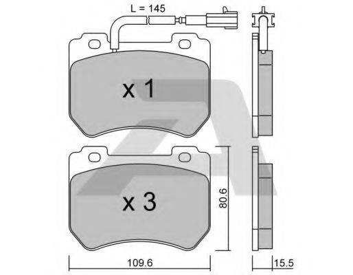 Комплект тормозных колодок, дисковый тормоз AISIN BPFI-1034