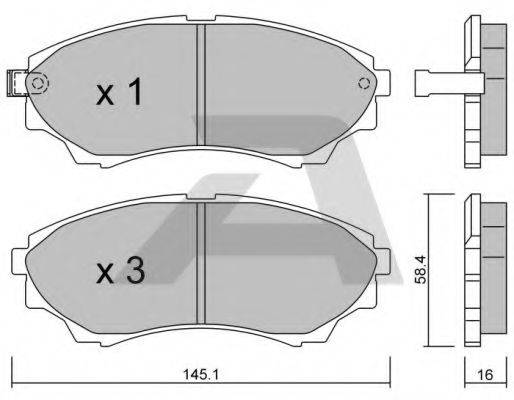 AISIN BPFO1909 Комплект тормозных колодок, дисковый тормоз