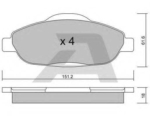 Комплект тормозных колодок, дисковый тормоз AISIN BPPE-1001