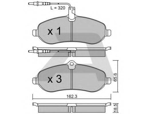 AISIN BPPE1010 Комплект тормозных колодок, дисковый тормоз