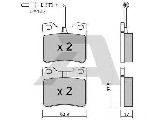 Комплект тормозных колодок, дисковый тормоз AISIN BPPE-2003
