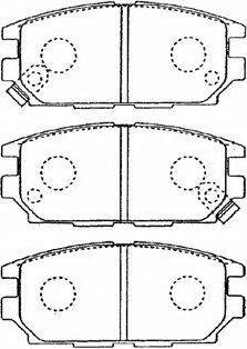 Комплект тормозных колодок, дисковый тормоз AISIN D2N036