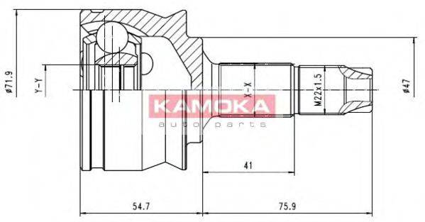 KAMOKA 6259 Шарнирный комплект, приводной вал