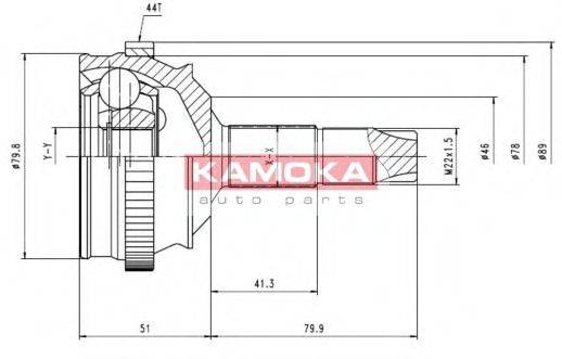 KAMOKA 6336 Шарнирный комплект, приводной вал