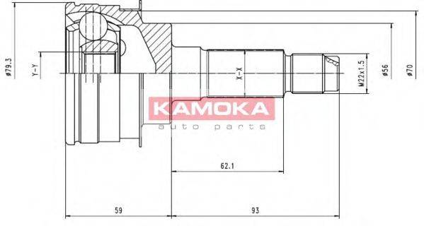 KAMOKA 6478 Шарнирный комплект, приводной вал