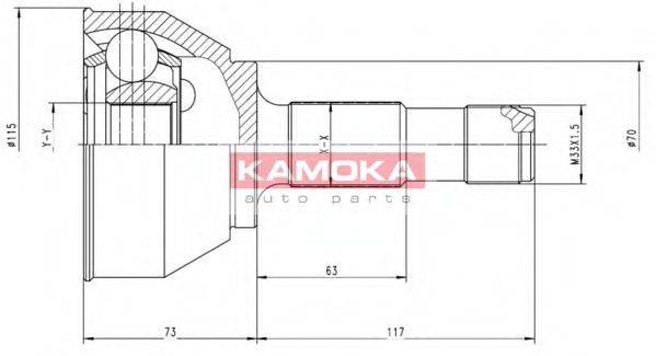 KAMOKA 6556 Шарнирный комплект, приводной вал