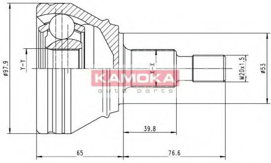 KAMOKA 6681 Шарнирный комплект, приводной вал