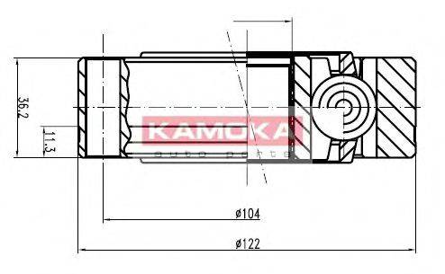 KAMOKA 8047 Шарнирный комплект, приводной вал