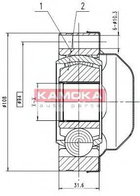 KAMOKA 8713 Шарнирный комплект, приводной вал