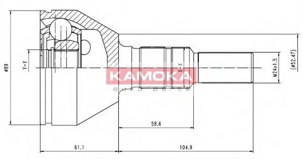 KAMOKA 6035 Шарнірний комплект, приводний вал