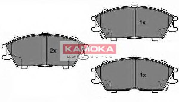 Комплект гальмівних колодок, дискове гальмо KAMOKA JQ1018152