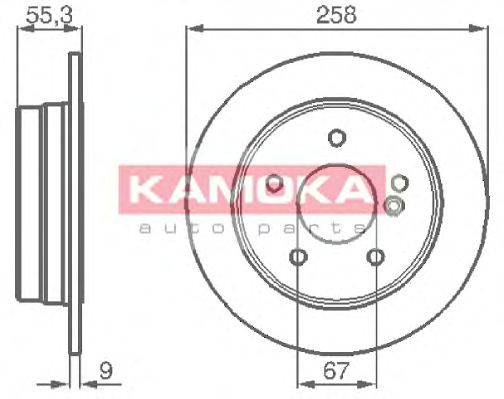 гальмівний диск KAMOKA 1031078
