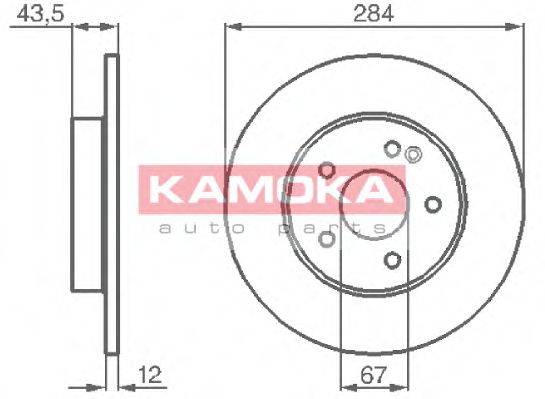KAMOKA 1031080 Тормозной диск