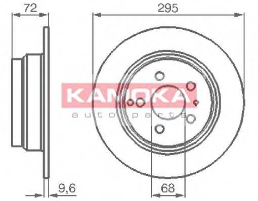 KAMOKA 1031104 Тормозной диск