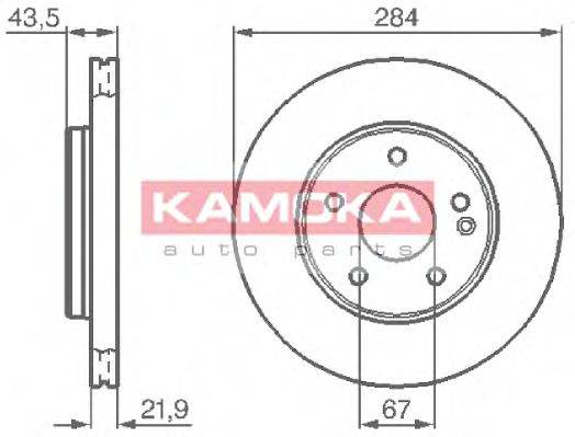 KAMOKA 1031176 Тормозной диск
