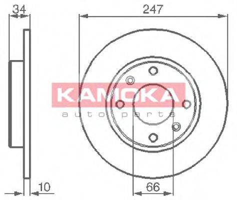 гальмівний диск KAMOKA 103118