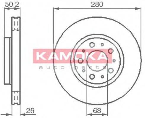 гальмівний диск KAMOKA 1031210