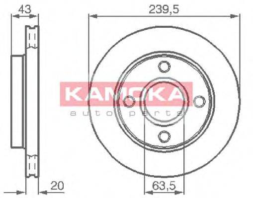 гальмівний диск KAMOKA 1031532