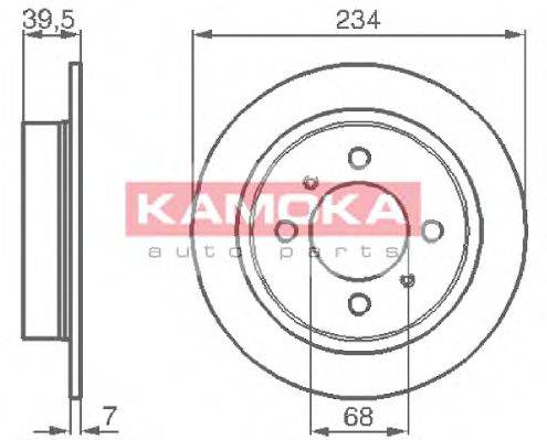 гальмівний диск KAMOKA 1031580