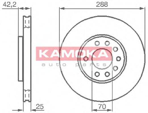 KAMOKA 1031620 Тормозной диск