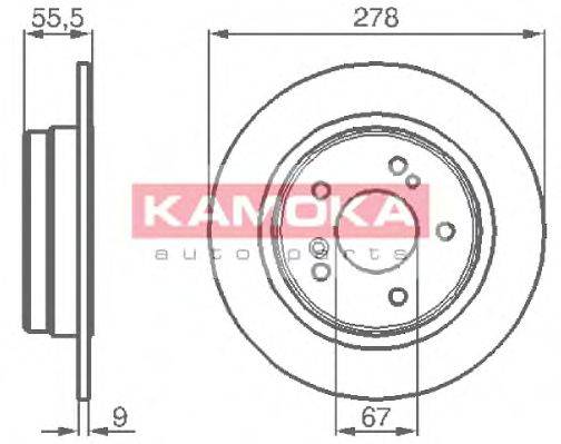 Тормозной диск KAMOKA 1031638