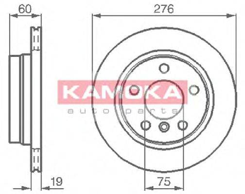 KAMOKA 1031662 Тормозной диск