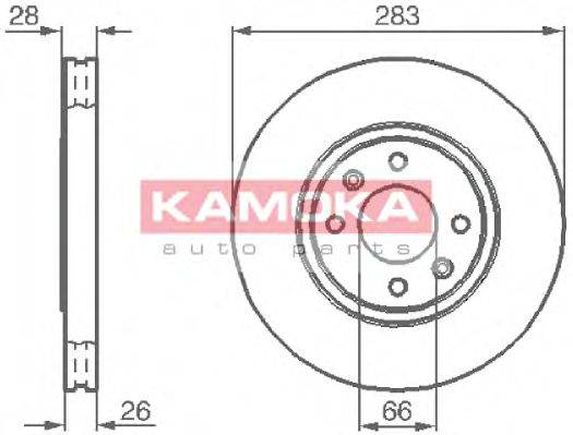 KAMOKA 1031682 Тормозной диск