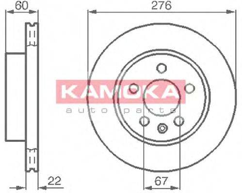 KAMOKA 1031720 Тормозной диск