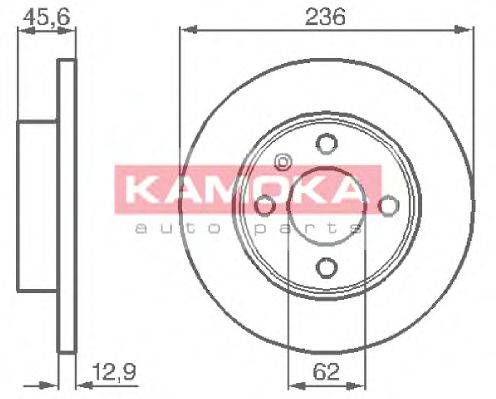KAMOKA 1031750 Тормозной диск
