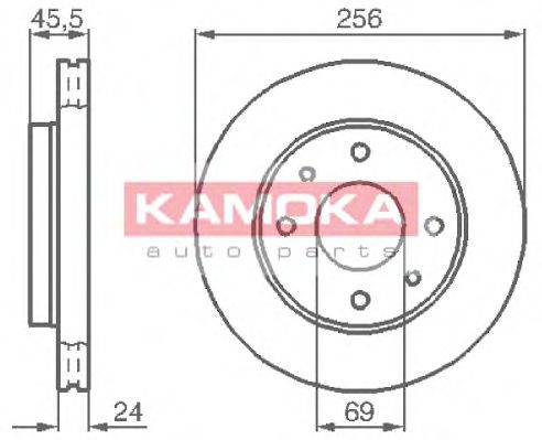 KAMOKA 1031770 Тормозной диск