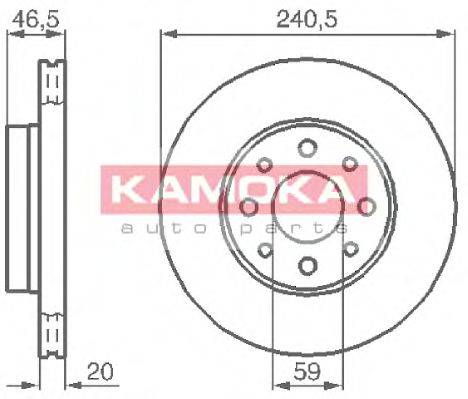 Тормозной диск KAMOKA 1031776