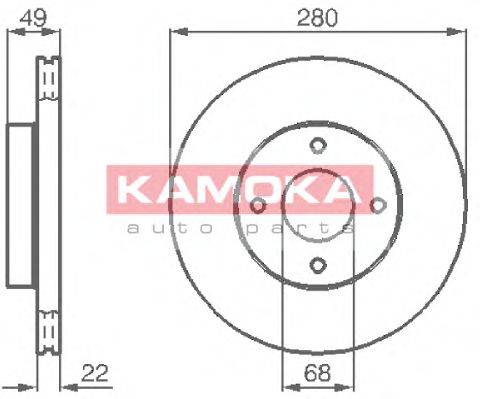 гальмівний диск KAMOKA 1031918