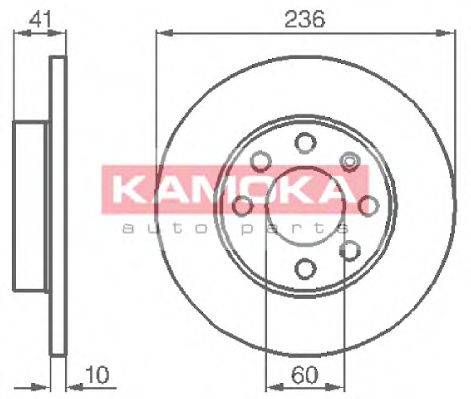 гальмівний диск KAMOKA 103208