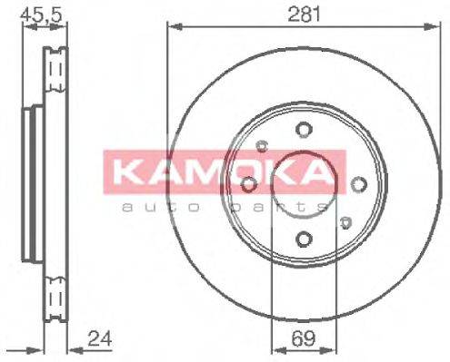 Тормозной диск KAMOKA 1032136